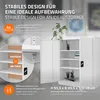 ML-Design Aktenschrank abschließbar, 90x40x109 cm Weiß, Produktbild-Vorschau 3