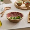Salatschüssel Inaya D19cm Terracotta und Mangoholz Produktbild-Vorschau 2