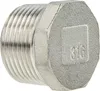 tecuro Stopfen mit Sechskant Edelstahl V4A (AISI 316), AG 1 Produktbild-Vorschau 1