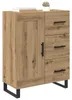 vidaXL Kredens dębowy Artisan 69,5 x 34 x 90 cm drewno Podgląd zdjęcia produktu 1
