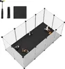 A guinea pig enclosure with several guinea pigs inside, along with a mallet and zip ties. Produktbild-Vorschau