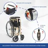 Rollstuhl Faltrollstuhl Denver Mobiclinic Sitzhöhe 46 cm Produktbild-Vorschau 3
