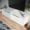 SONNI TV-Schränke Weiß Hochglanz Hängend mit Led 160 x 35 x Produktbild-Vorschau 2
