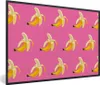 MuchoWow® MuchoWow® Gerahmtes Poster Banane - Muster - Rosa Produktbild-Vorschau 1