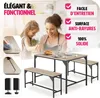 Ensemble de salle à manger BOLTON 1 Table + 2 Bancs Style Voir les images du produit 4