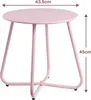 Beistelltisch Outdoor Balkontisch 43x43cm, Rosa Metall Produktbild-Vorschau 3