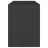 Bartisch mit Glasplatte Schwarz 185x80x110 cm Poly Rattan Produktbild-Vorschau 4