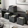 4 Stück Dunkelgrau Faltbox 28 x 28 x 28 cm Aufbewahrungsbox Produktbild-Vorschau 2