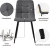 A set of four dining chairs with close-up details of their features. Náhled obrázku produktu