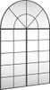 vidaXL Wandspiegel Schwarz 100x150 cm Gewölbt Eisen Produktbild-Vorschau 1