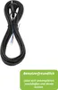 A black power cord is coiled and displayed against a white background. A green overlay with German text is in the bottom right corner. Produktbild-Vorschau