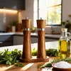 ECENCE Salz und Pfeffermühle Holz 2er Set Pfeffer und Produktbild-Vorschau 2