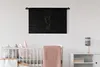 MuchoWow® Wandteppich Wandbehang Frau - Schwarz - Gold - Produktbild-Vorschau 2