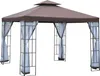 Outsunny Pavillon Gartenpavillon Partyzelt Gartenzelt Produktbild-Vorschau 1