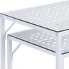 FineBuy Konsolentisch Set 2er Weiß Metall mit Glasplatte Produktbild-Vorschau 5
