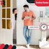 A couple is interacting in a doorway, with one person holding a tablet. Produktbild-Vorschau