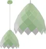Two green pendant lamps with a geometric design against a white background. Náhled obrázku produktu