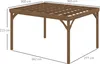 Outsunny Gartenpergola 4 x 3 m, traditionelle freistehende Produktbild-Vorschau 5