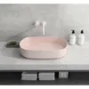 Lavabo da appoggio INFINITY OVAL, 55x36cm, Rosa Salmone Anteprima dell’immagine prodotto 3