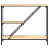 vidaXL Stolik konsola dąb sonoma 88,5x30x75 cm materiał Podgląd zdjęcia produktu 4