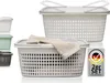 Wäschekorb 2er Set  Weiß, 2 Körbe, 35 l Produktbild-Vorschau 1