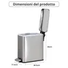 Vidacharmy 10L Cestino della spazzatura con pedale e Anteprima dell’immagine prodotto 2