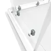 A close-up view of the rollers and frame of a shower enclosure. Produktbild-Vorschau