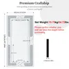 A diagram showing the dimensions of a mirror, along with descriptive text about its craftsmanship and weight. Produktbild-Vorschau