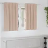 vidaXL Verdunkelungs-Vorhänge mit Ringen 2 stk. Taupe 140 x Produktbild-Vorschau 2