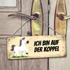 Weißes Pferd ist ausreiten oder auf der Koppel Wendeschild Produktbild-Vorschau 4
