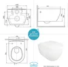 Alpenberger Moderne Toilette Spülrandlos | Komplett-Set mit Produktbild-Vorschau 2