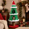 Arbre à chat COSTWAY de 130 cm, design sapin de Noël, Voir les images du produit 9