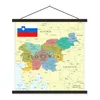 MuchoWow® Textilposter Bunte Landkarte von Slowenien und Produktbild-Vorschau 1