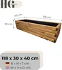 HolzGarden Pflanzkübel Holz Rechteckig 118x30x40 cm Produktbild-Vorschau 2