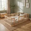Parc pour bébé 90 x 200 cm en bois naturel, barrière de Voir les images du produit 1