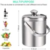 1.3L Eiswürfelbehälter, Edelstahl Eiskübel mit Luftdichtem Produktbild-Vorschau 2