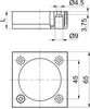 SOTECH 4er Set Möbelfüße MOTEL | Edelstahloptik | 65 x 65 Produktbild-Vorschau 6