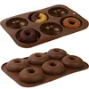 Forma Silikonowa do pączków donutów 6 szt. Brązowa Podgląd zdjęcia produktu 1
