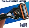 A close-up shot of a Gillette razor head and handle against a blue and white background. Podgląd zdjęcia produktu