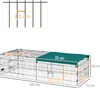 PawHut Kleintierkäfig, Haustier-Laufstall mit 5 Türen, Produktbild-Vorschau 3