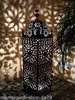 Lanterne orientale en métal noir Frane 105cm | Lanterne de Voir les images du produit 1