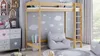 Hochbett 180 Kinderbett aus Kiefernholz für Mädchen und Produktbild-Vorschau 1