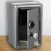 Spardose Tresor mit Schlüssel silber 12x18x10cm Metall Produktbild-Vorschau 3