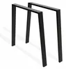 1xPaar sossai Trapez Tischkufen in Schwarz 55 x 75 x 72cm Produktbild-Vorschau 1