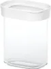 A clear, studio shot of a transparent food storage container with a white lid. Anteprima dell’immagine prodotto