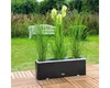 Rattan-Pflanzkübel mit Alubeschlägen Braun 108 x 39 x 43 cm Produktbild-Vorschau 5