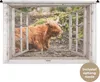 MuchoWow® Wandteppich Wandbehang Schottische Hochlandrind - Produktbild-Vorschau 1