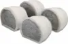 Four charcoal water filters are arranged in a group on a white background. Podgląd zdjęcia produktu