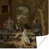 MuchoWow® Poster Der Geflügelhof - Jan Steen 50x50 cm - Produktbild-Vorschau 1