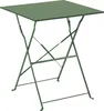 A green folding bistro table with a square top and a metal frame. Anteprima dell’immagine prodotto